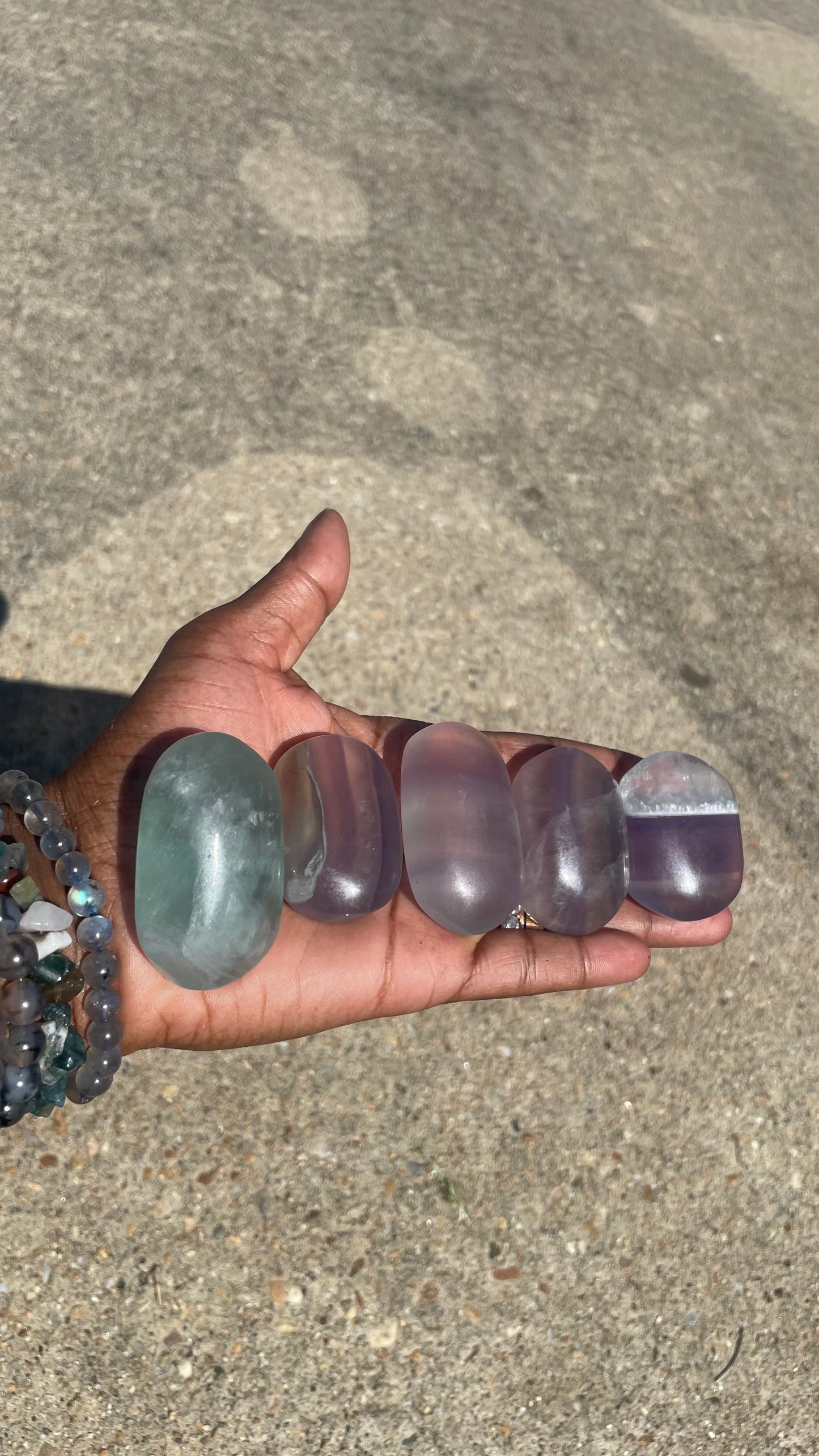 Fluorite Palm Stone