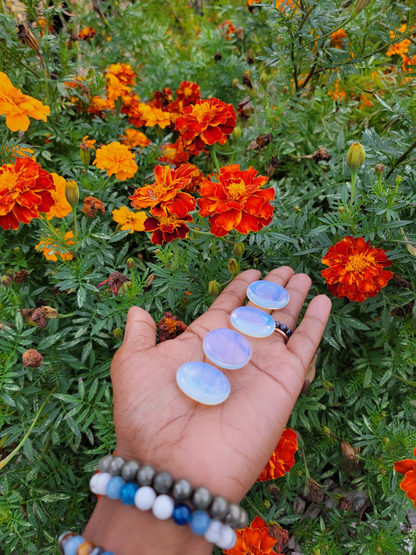 Opalite Mini Palm Stone