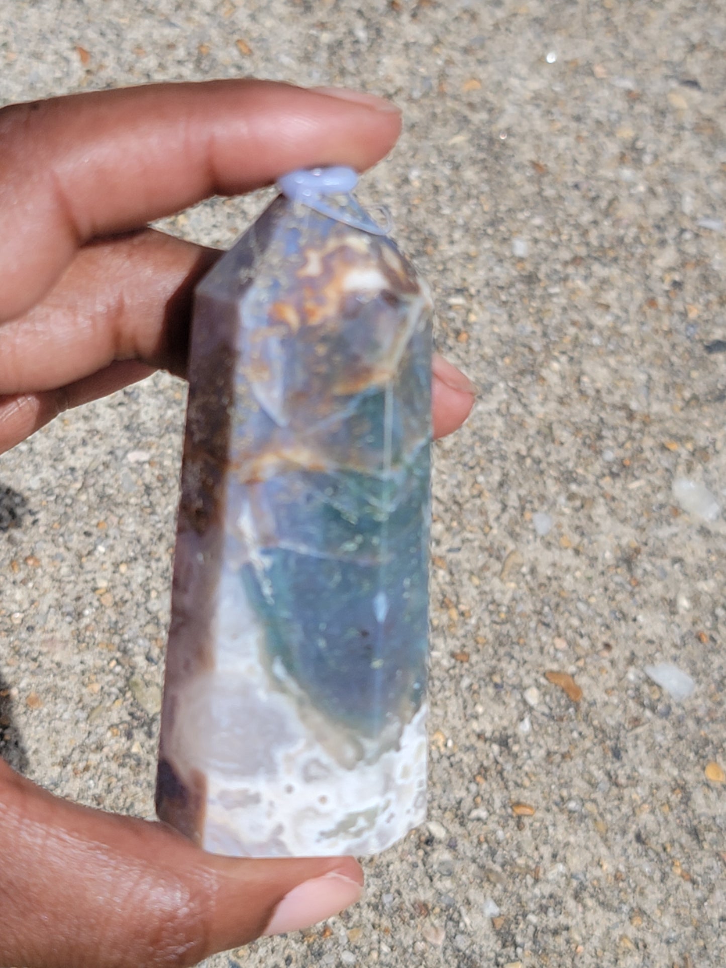 Purple Moss Agate Towers