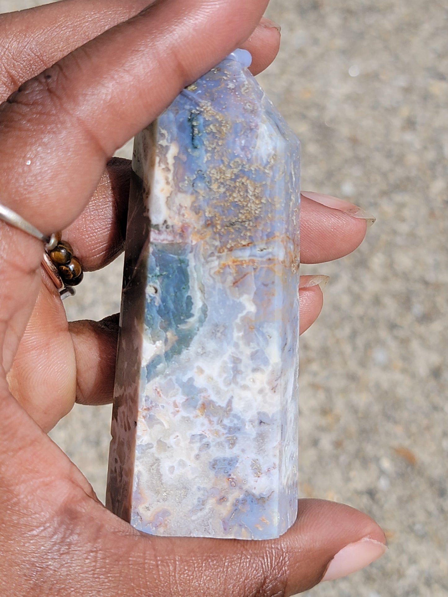 Purple Moss Agate Towers