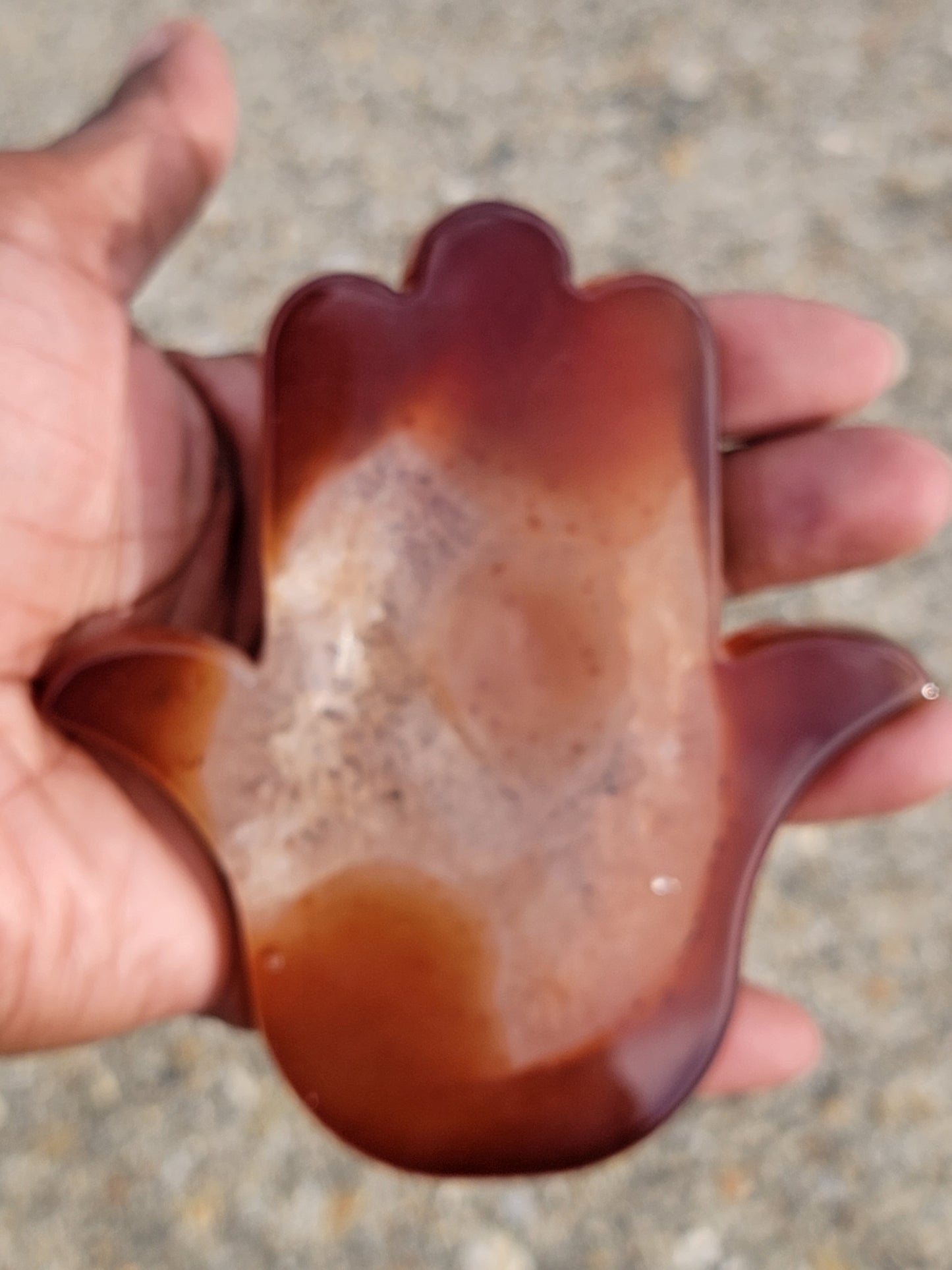 Carnelian Hamsa Hand