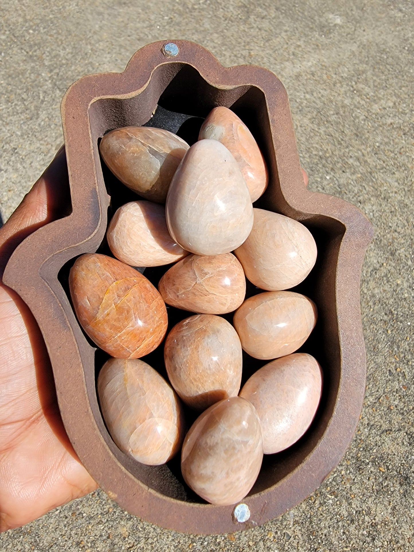 Peach Moonstone Egg