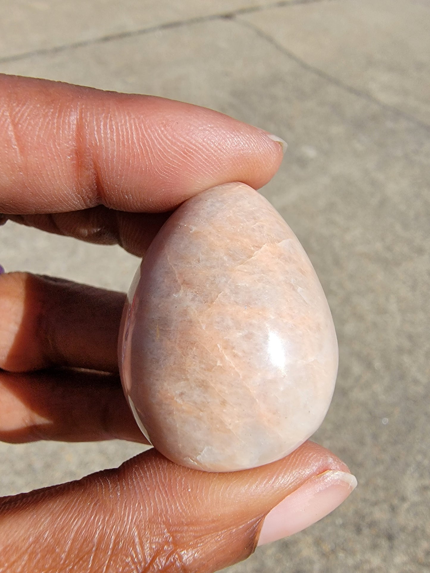 Peach Moonstone Egg