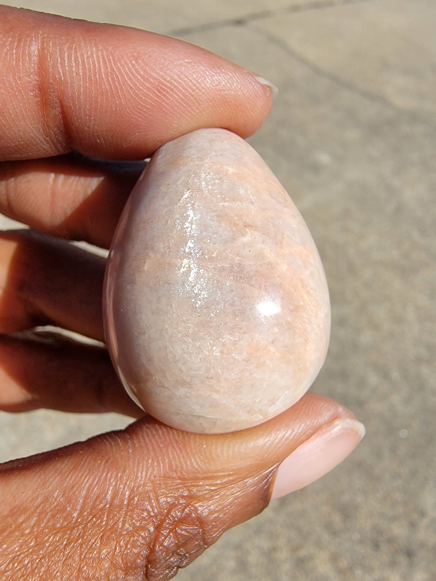 Peach Moonstone Egg