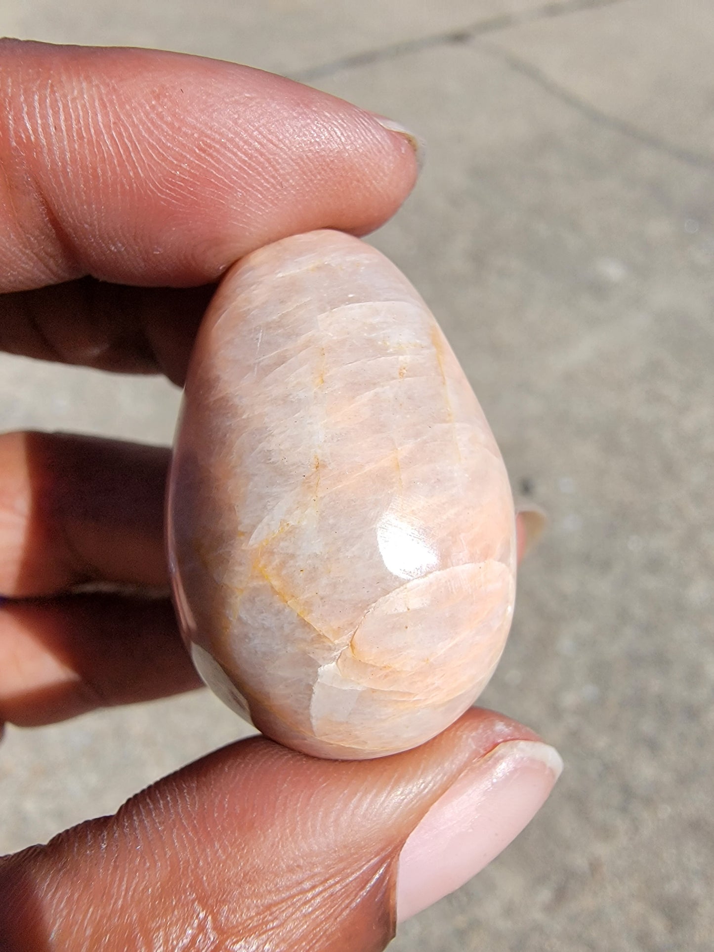Peach Moonstone Egg