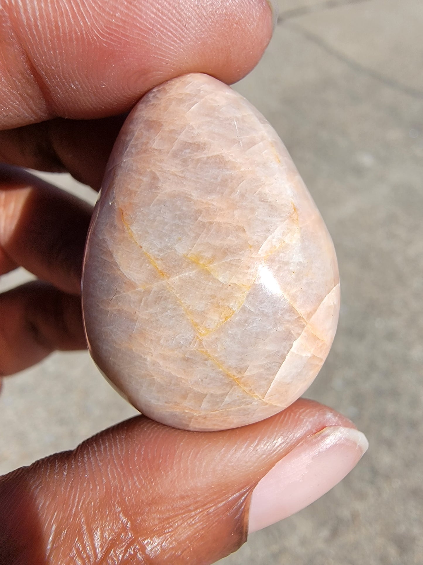 Peach Moonstone Egg