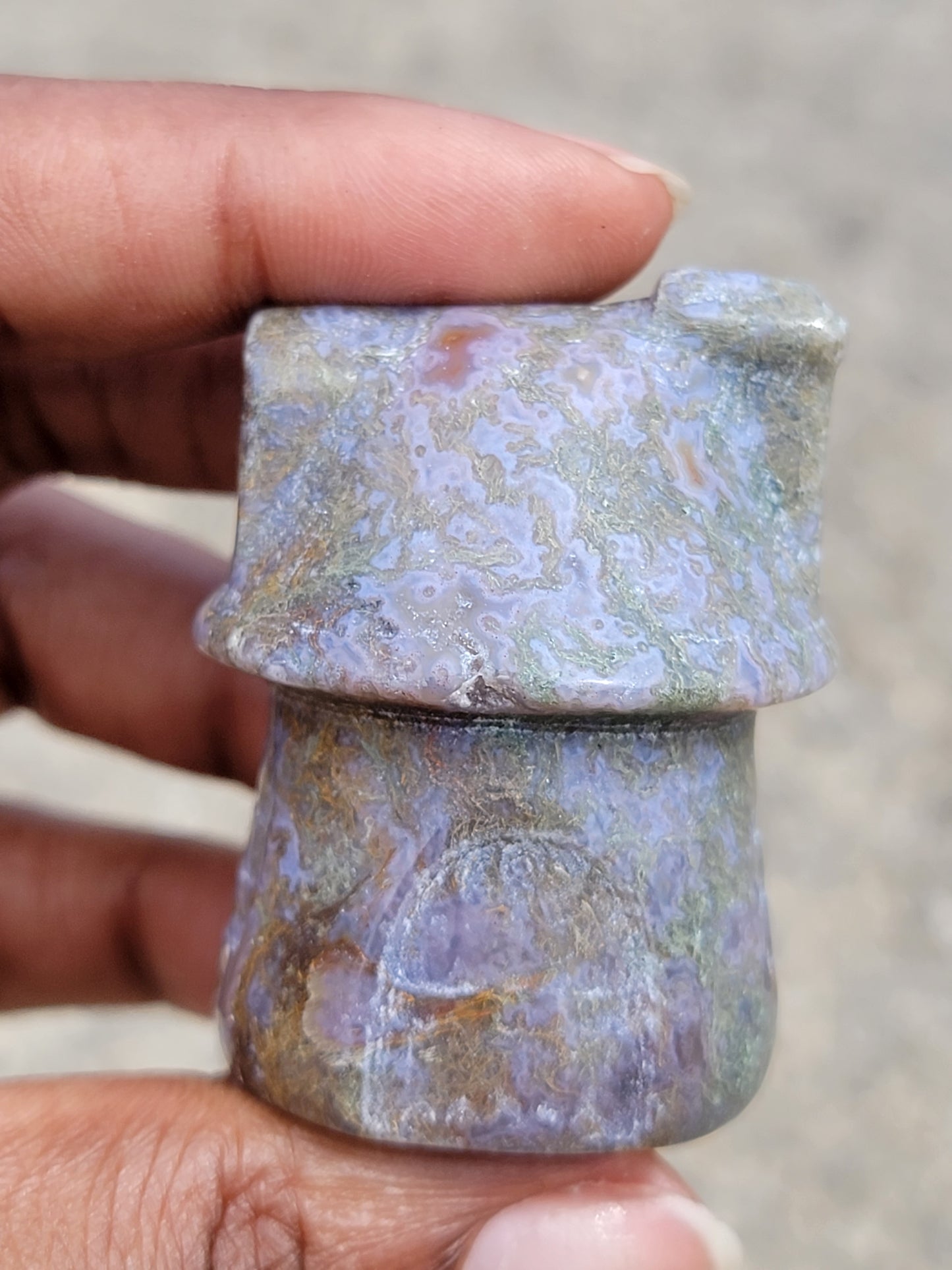 Moss Agate Mushroom House