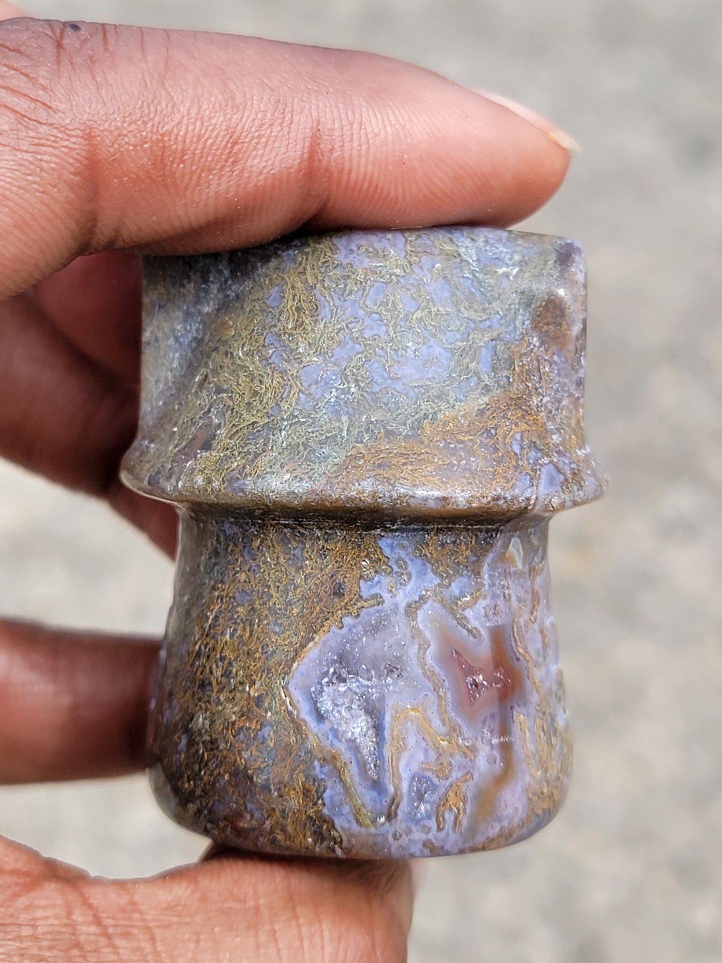 Moss Agate Mushroom House