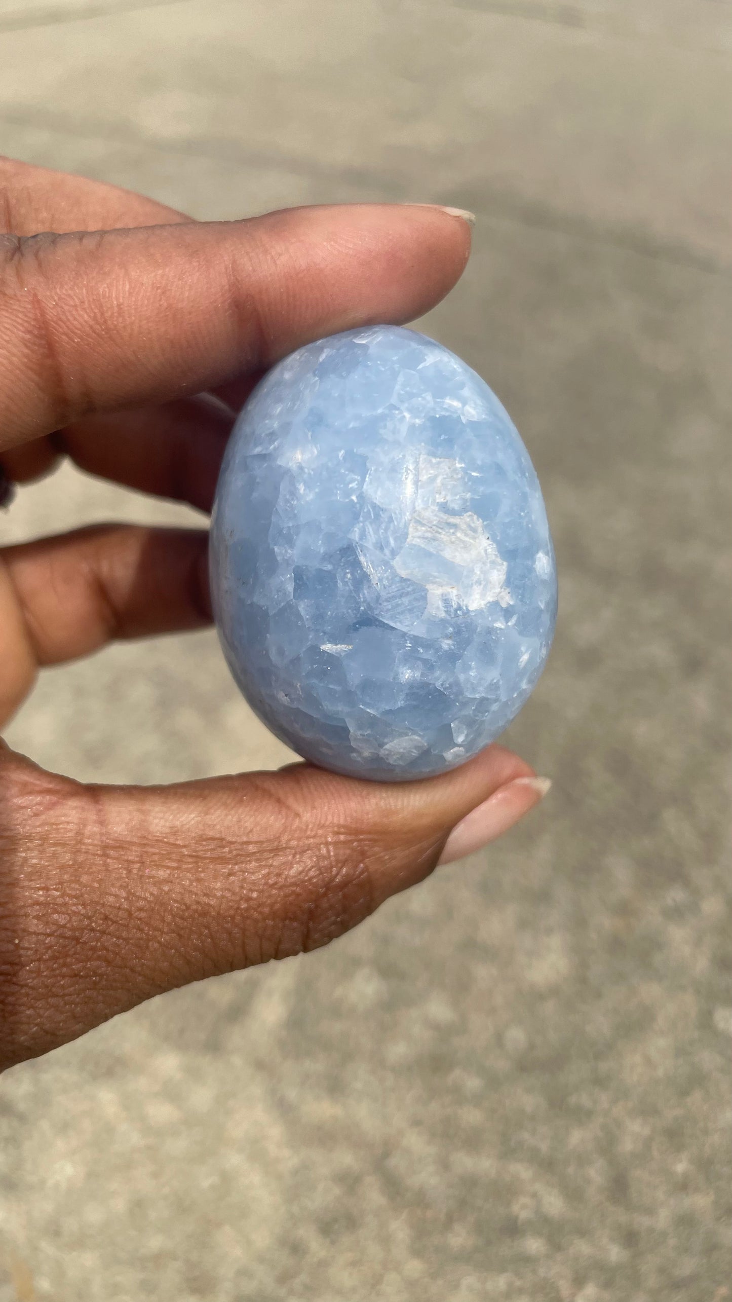 Blue Calcite Egg