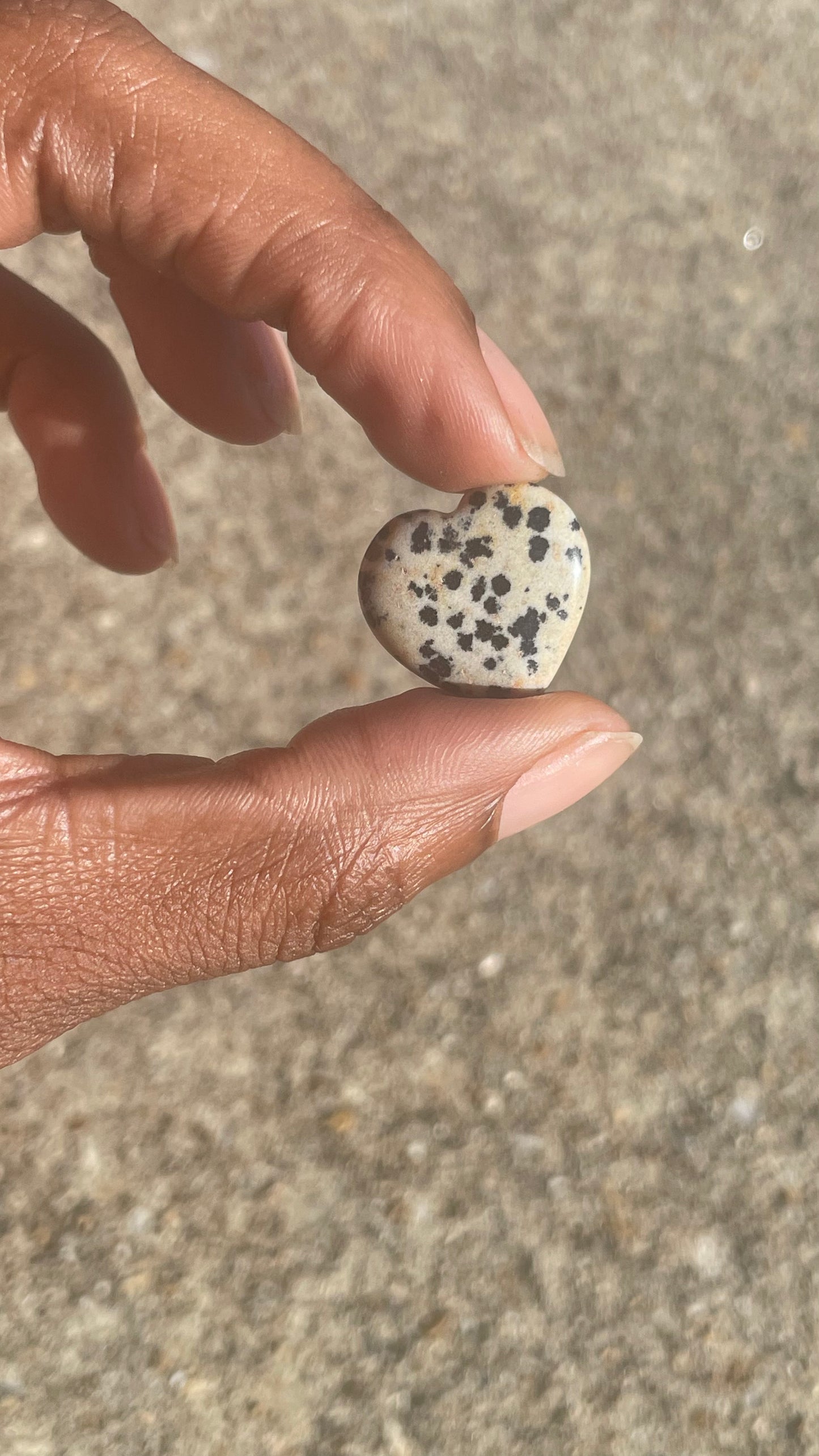 Dalmatian Jasper Mini Heart
