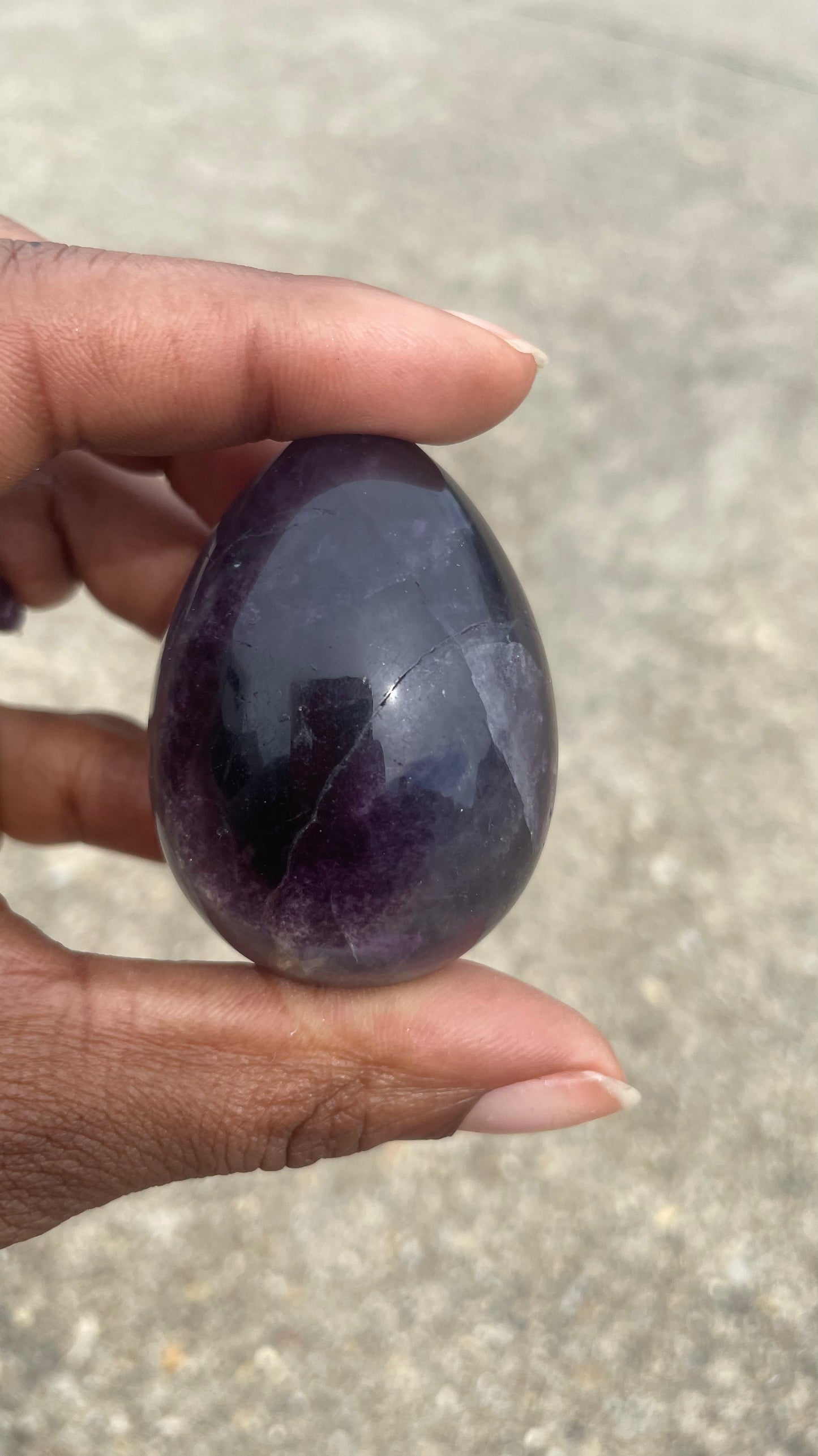Purple Fluorite Egg