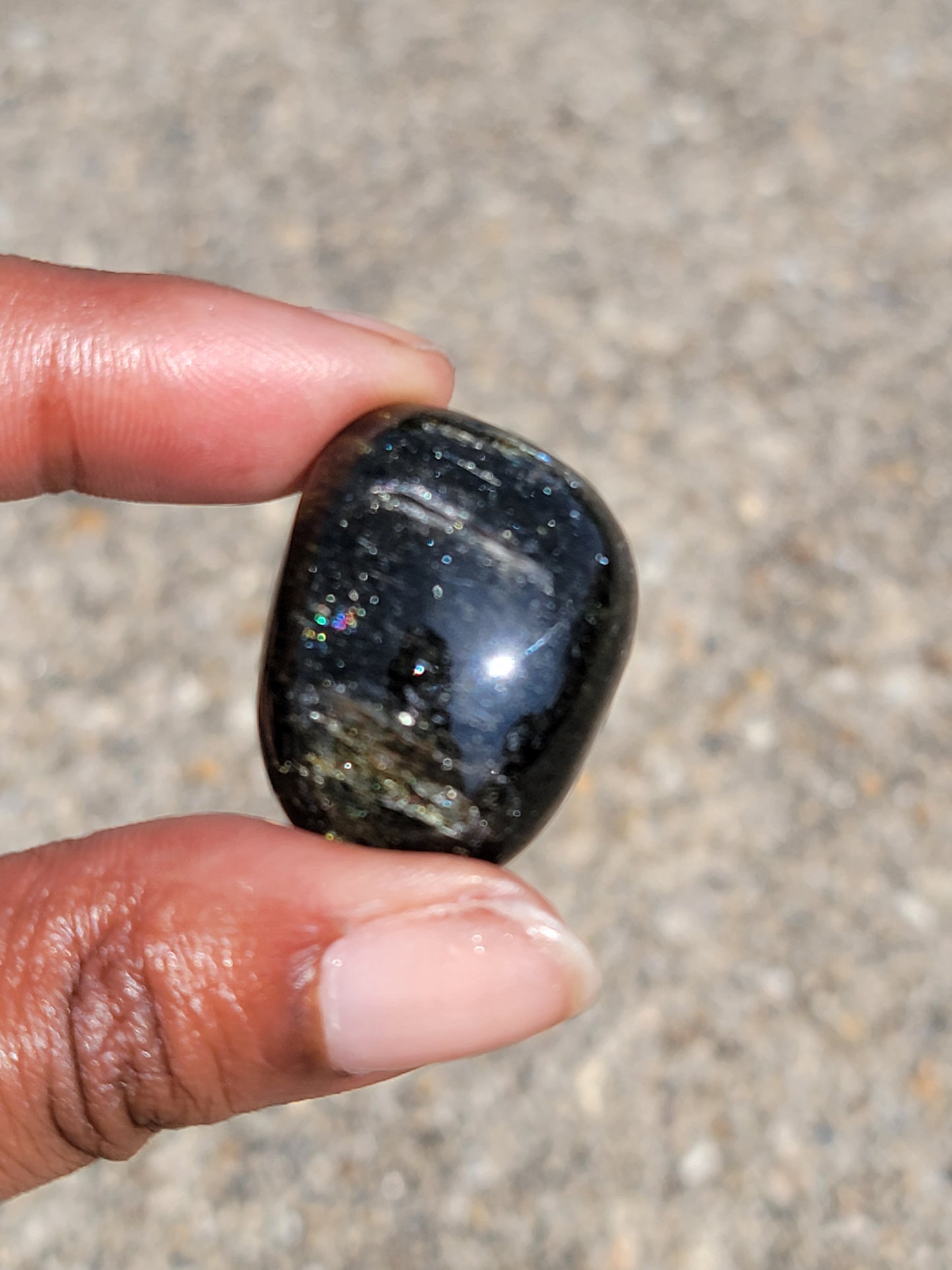 Rutilated Phantom Quartz Tumble