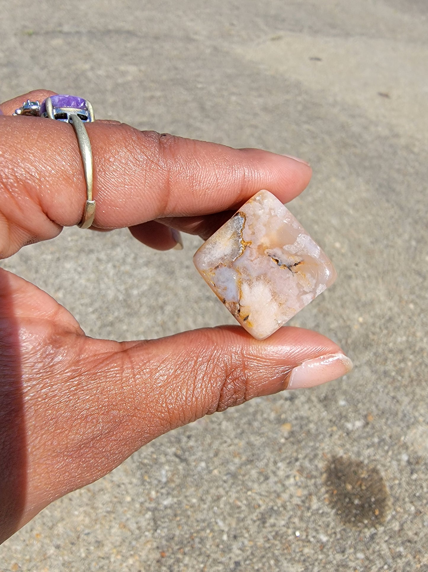 Flower Agate Cube