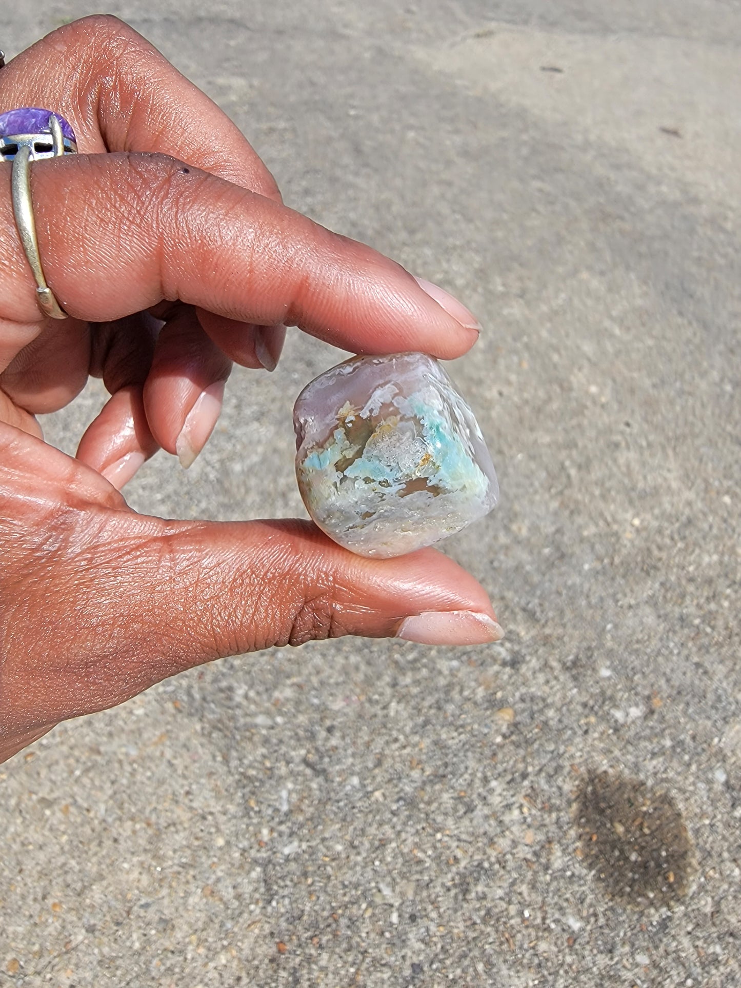 Flower Agate Cube