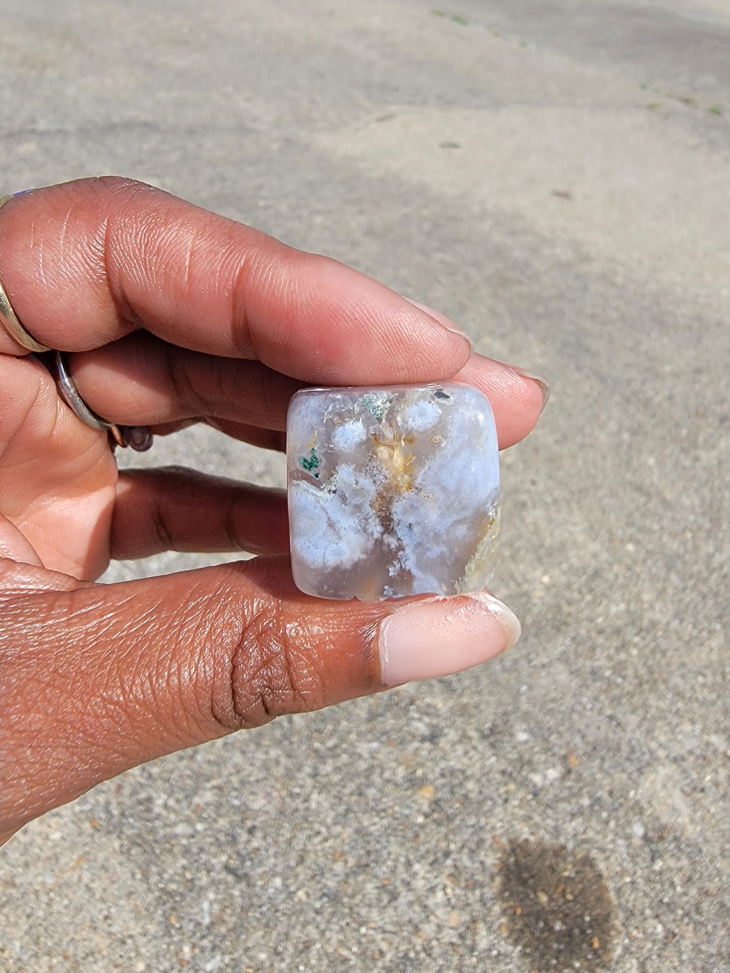 Flower Agate Cube