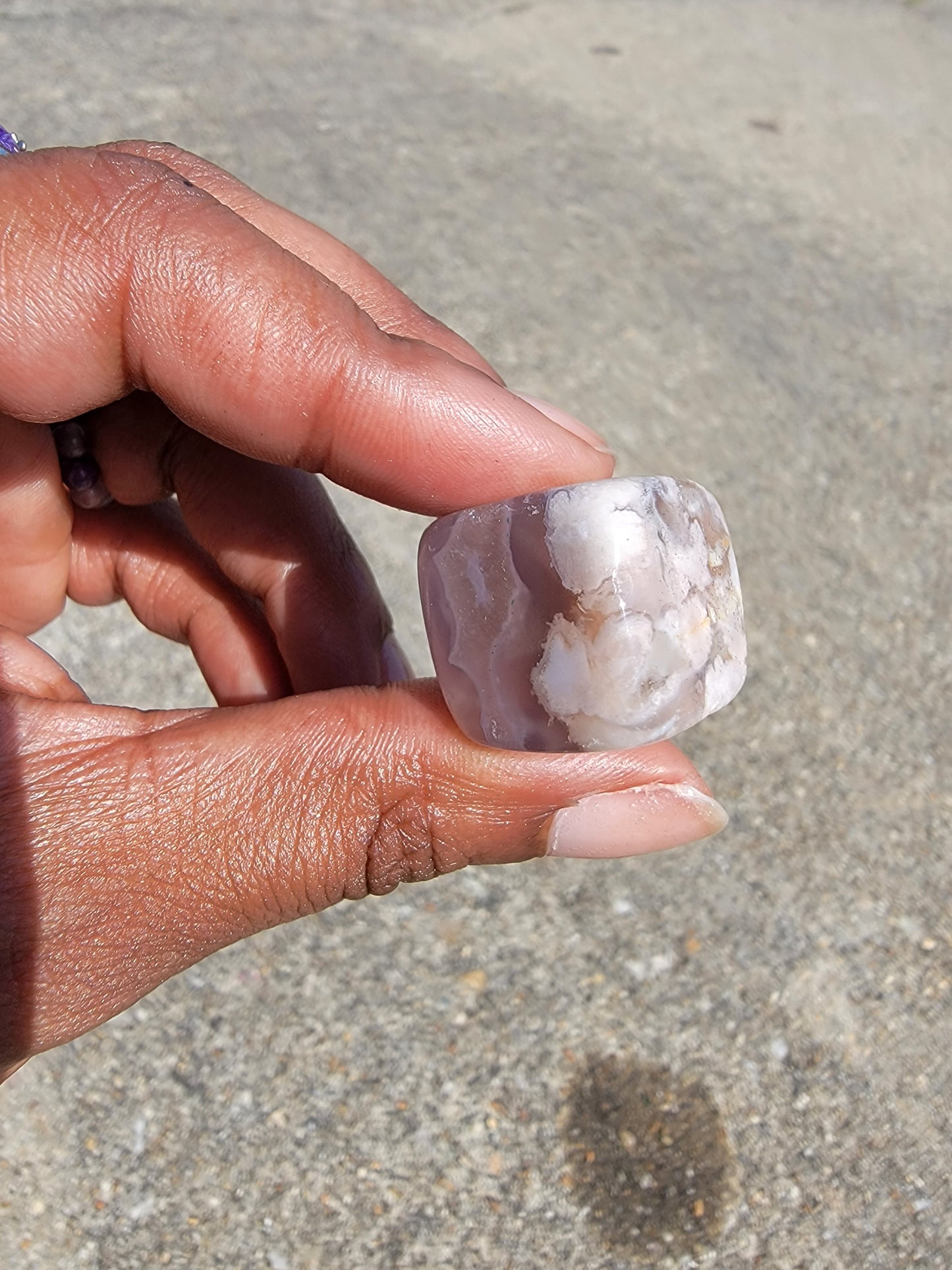 Flower Agate Cube