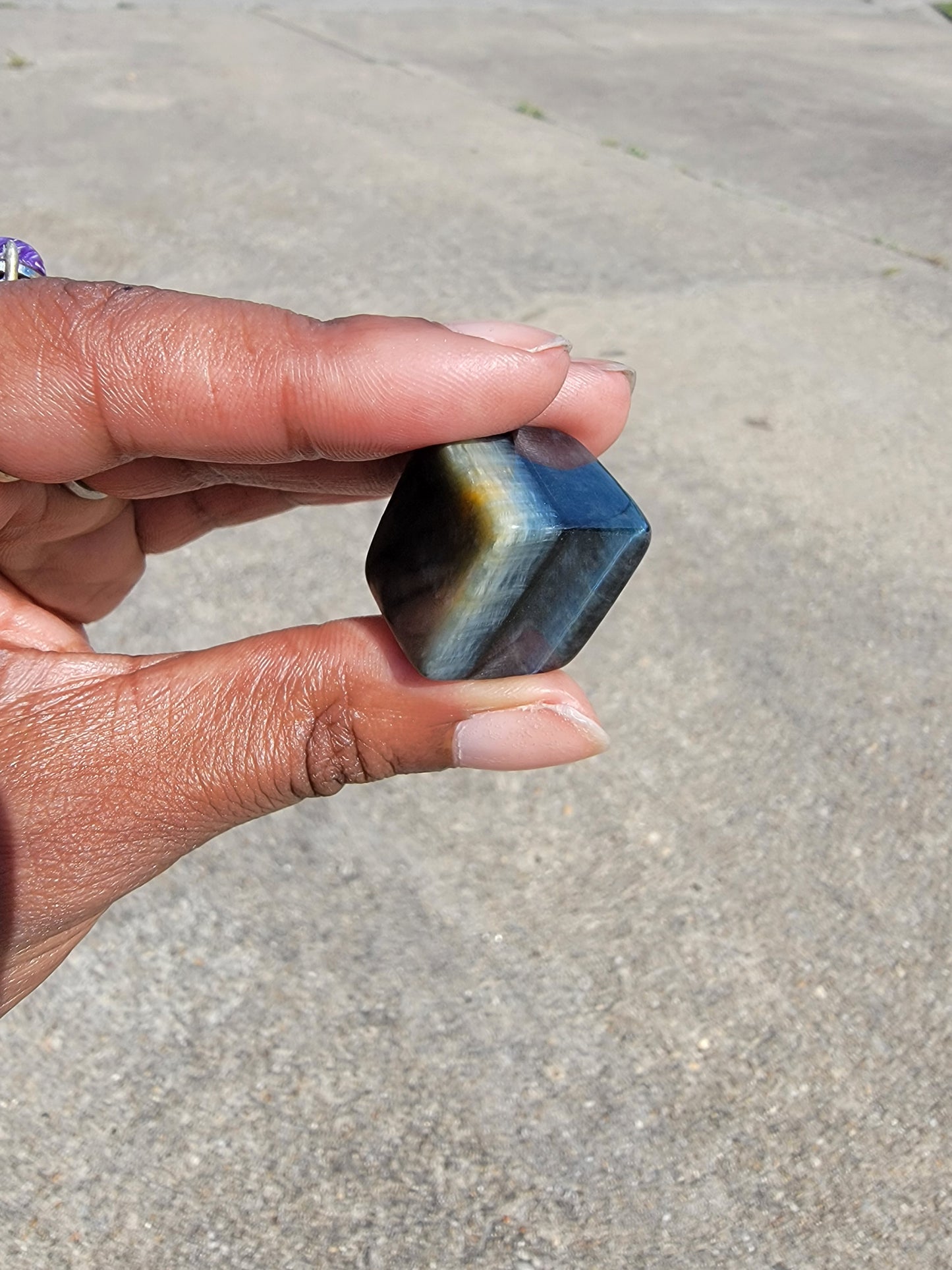 Blue Tiger’s Eye Cube