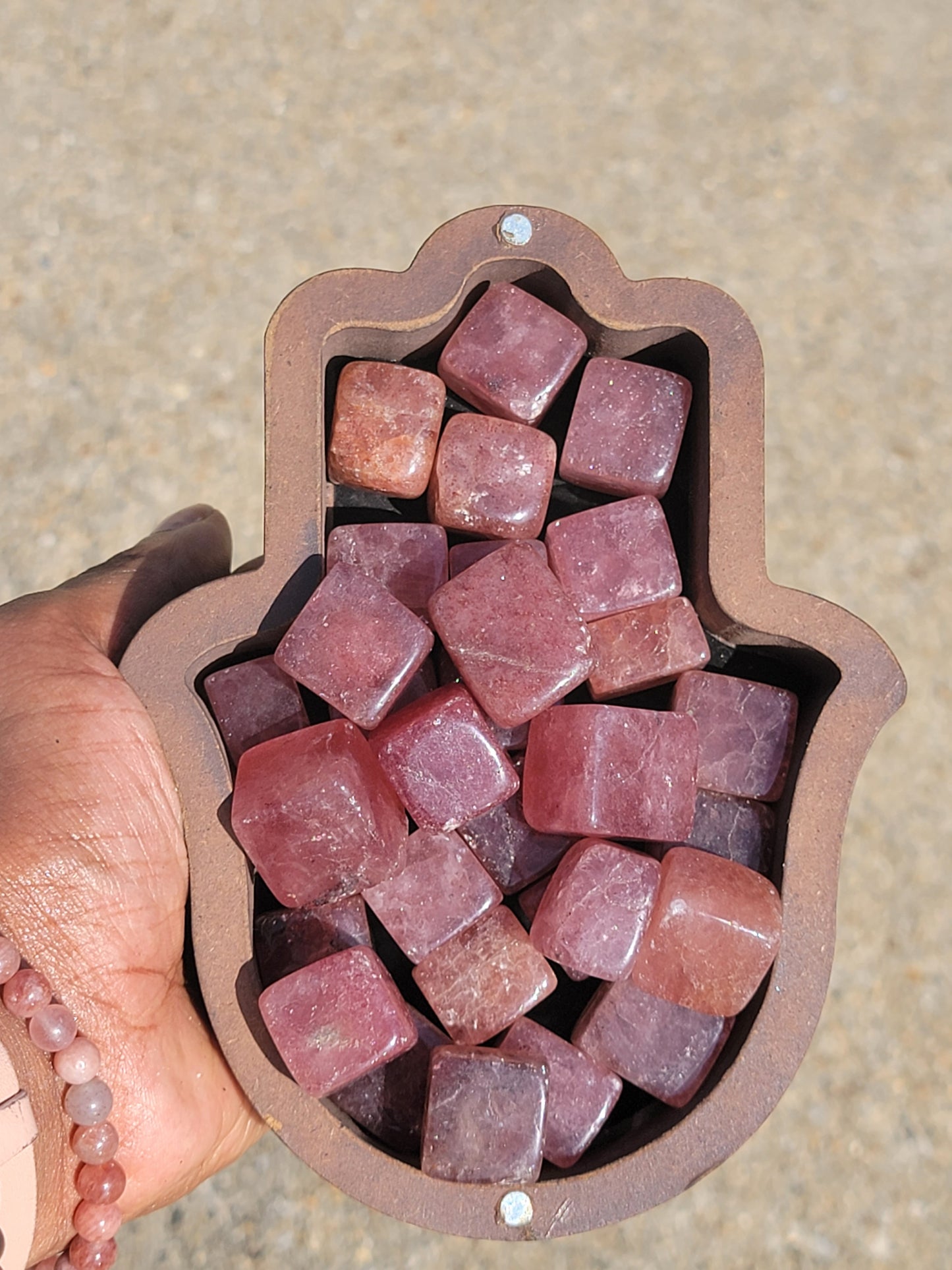 Strawberry Quartz Cube