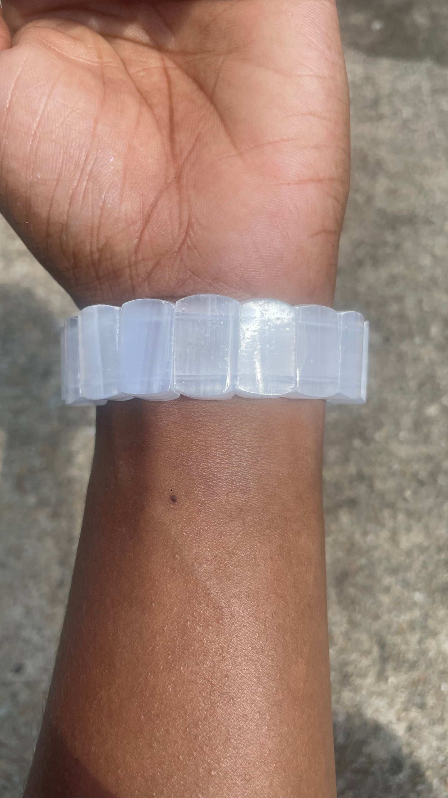 Satin Spar/Selenite Bangle