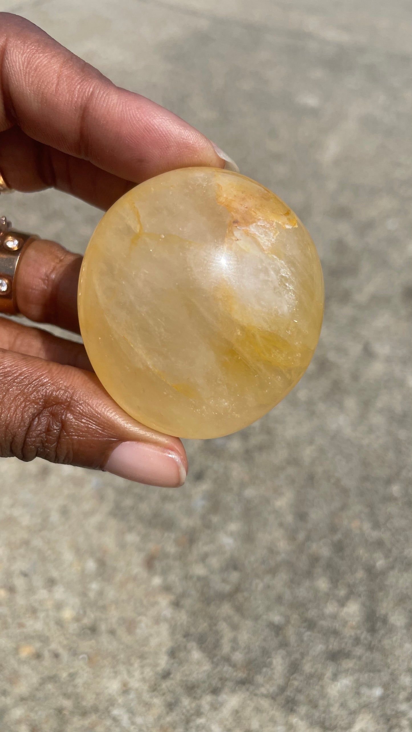 Golden Healer Palm Stone