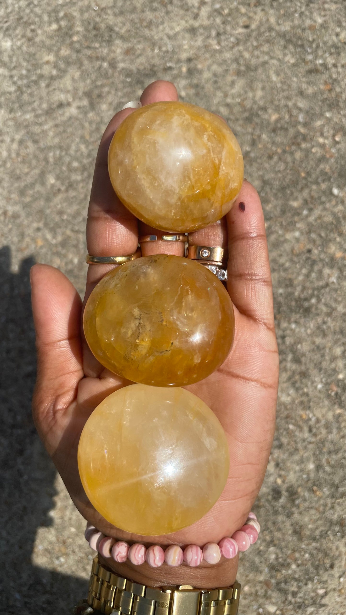 Golden Healer Palm Stone