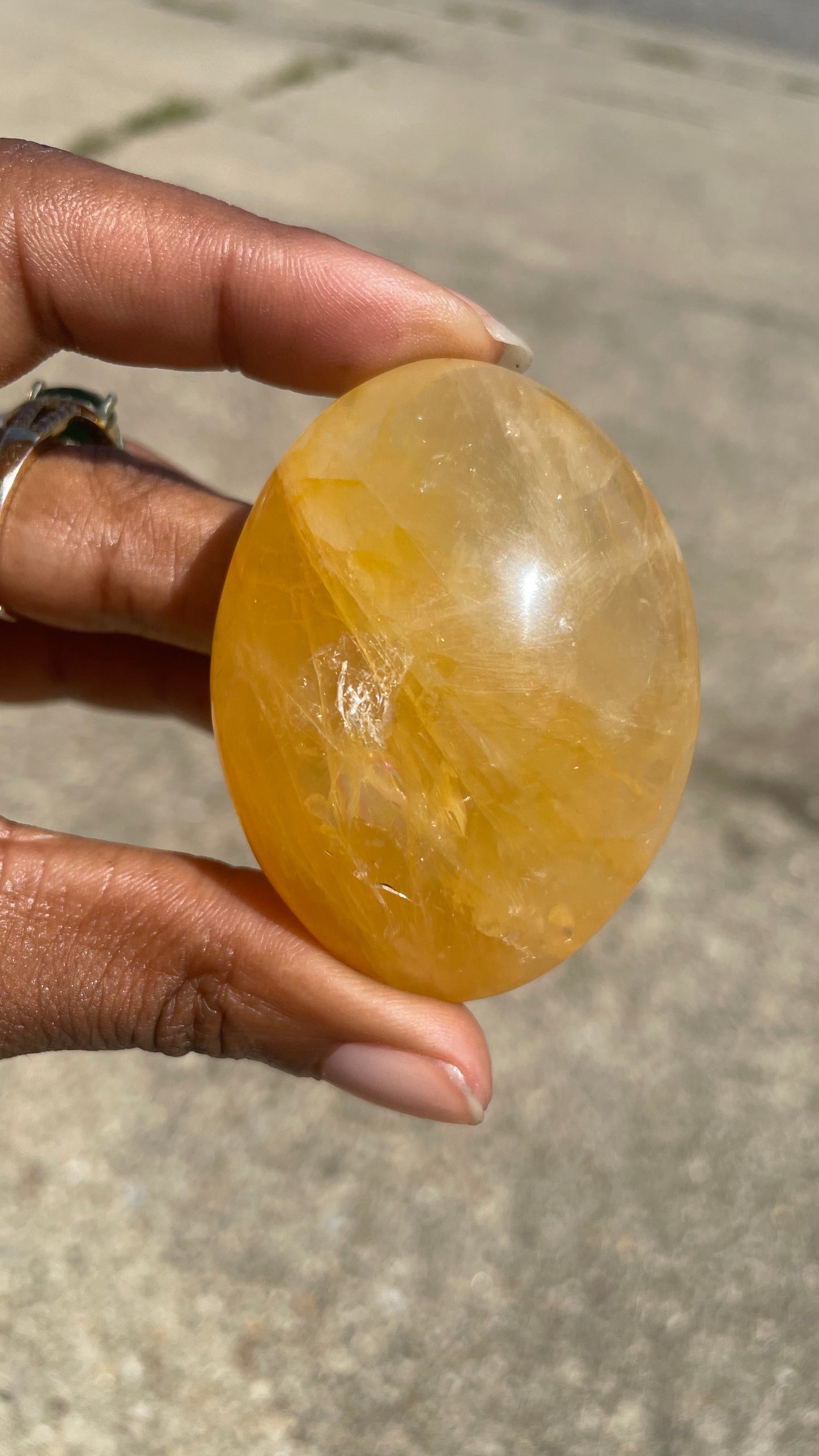 Golden Healer Palm Stone