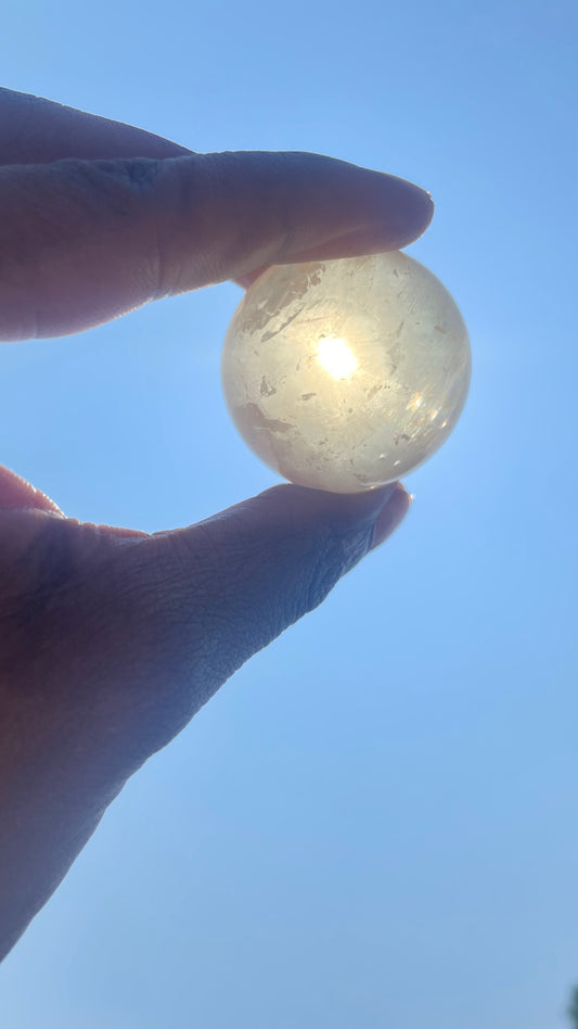 Honey Calcite Sphere