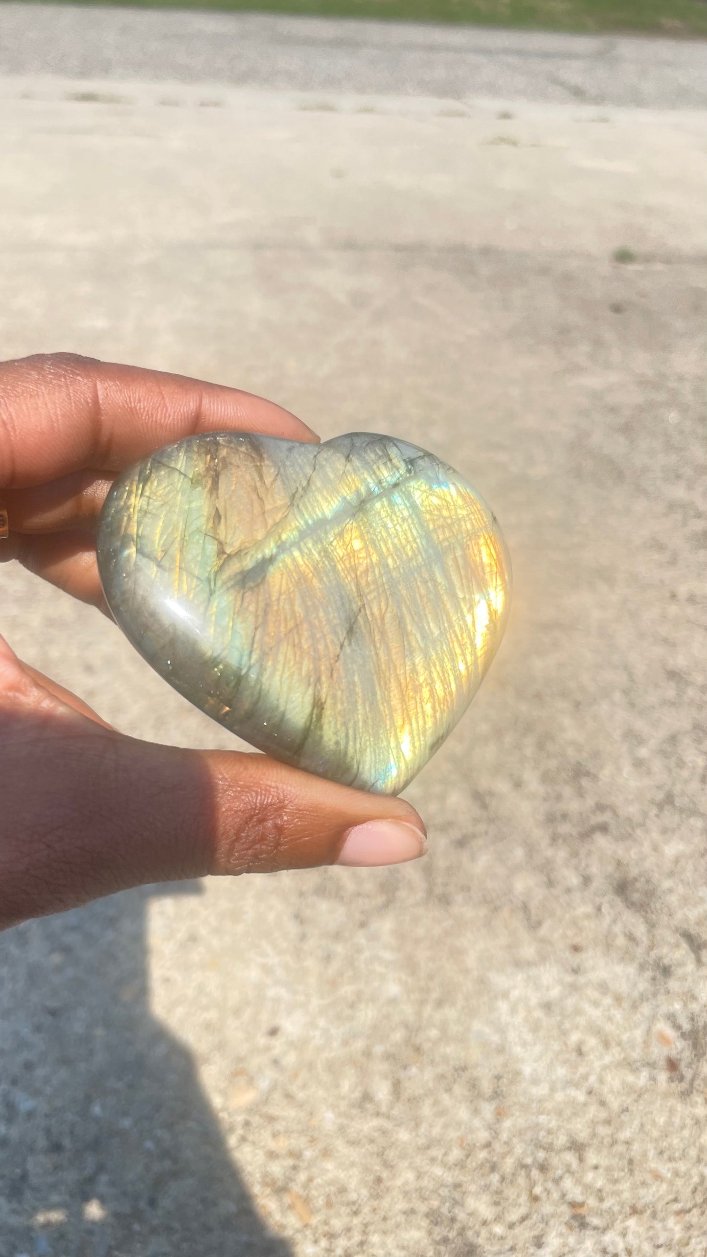 Labradorite Heart