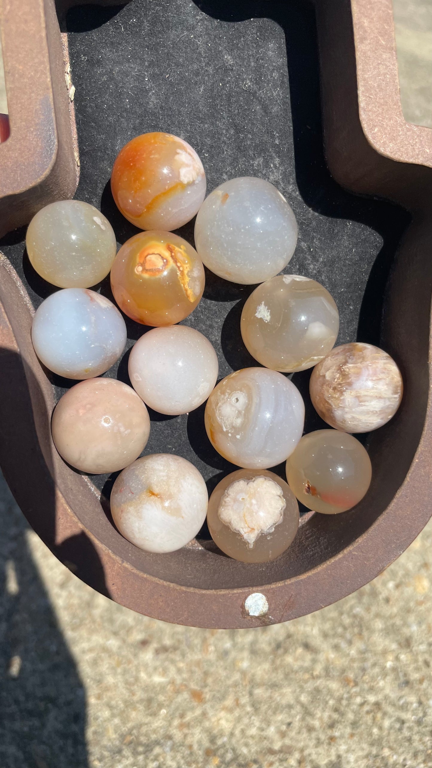 Flower Agate Mini Sphere