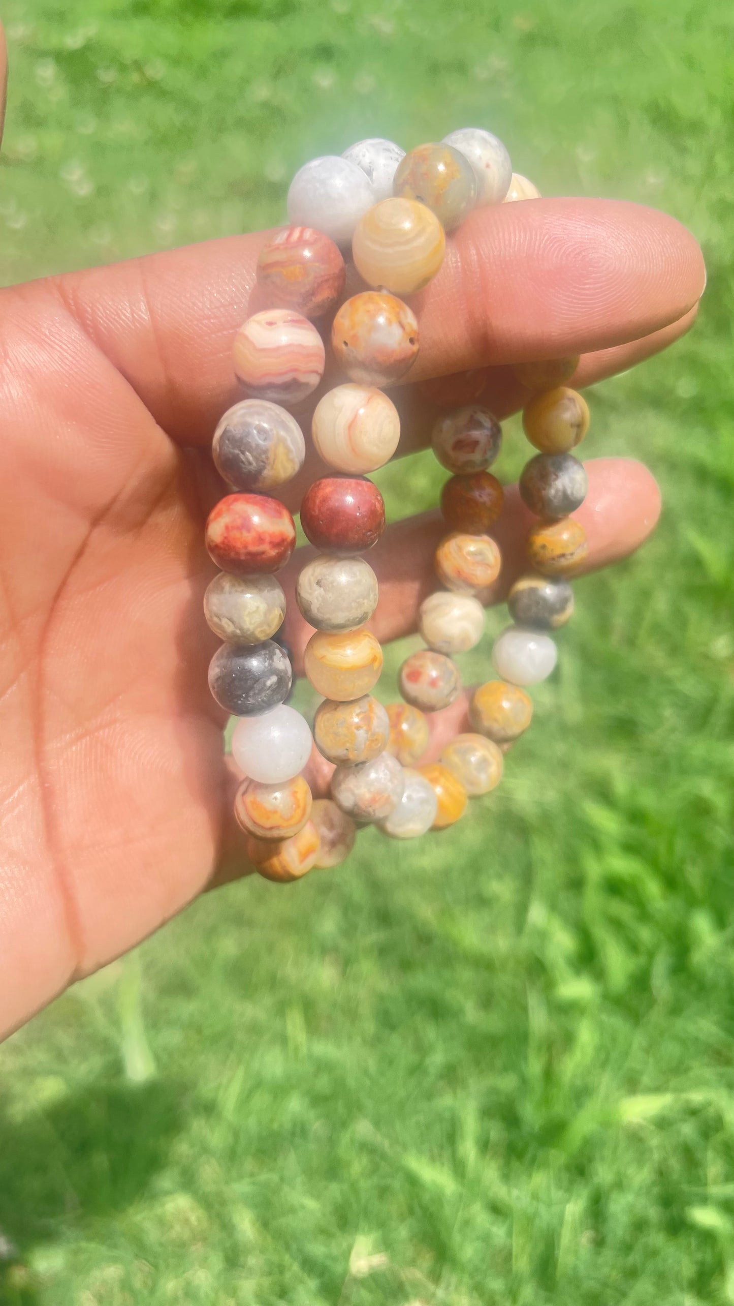 Crazy Lace Agate Bracelet