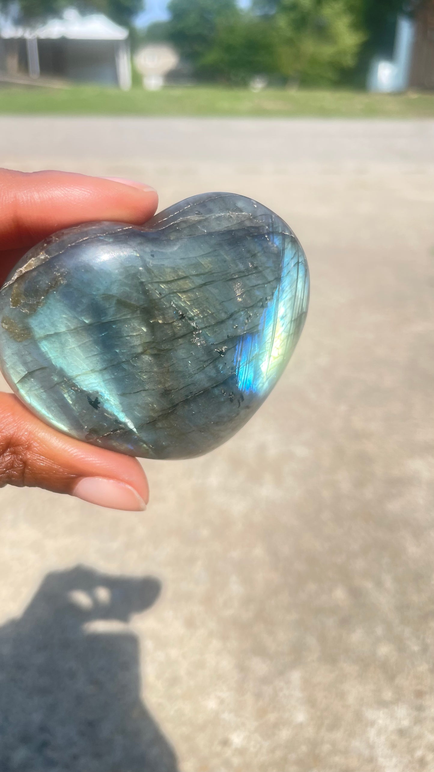 Labradorite Heart