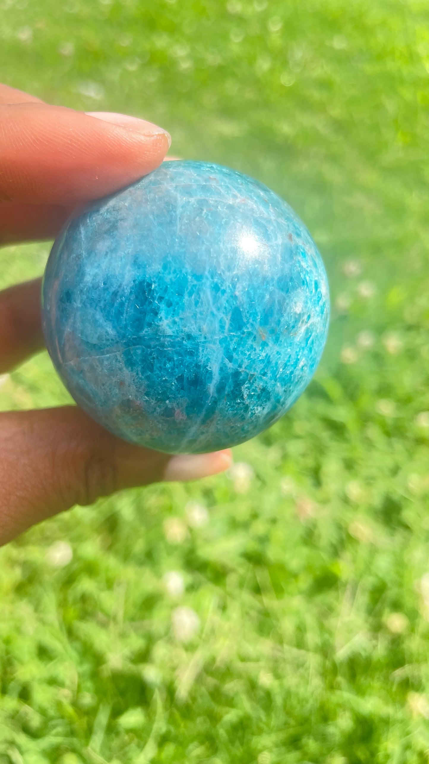 Blue Apatite Sphere