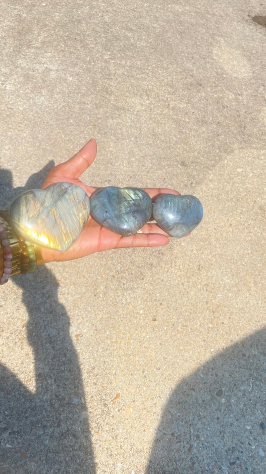 Labradorite Heart