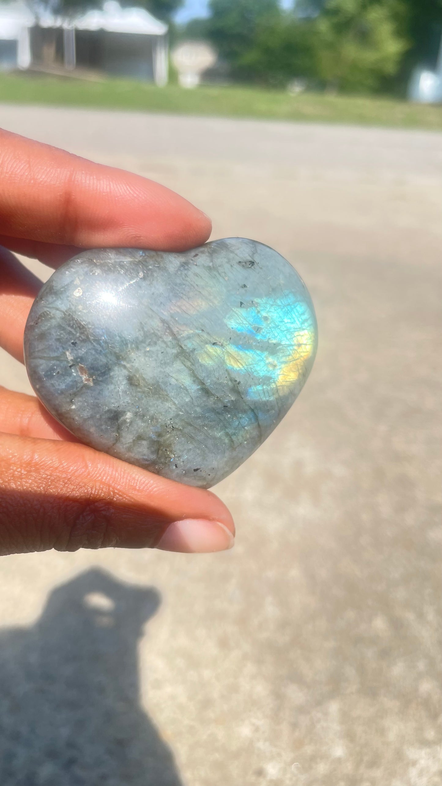 Labradorite Heart