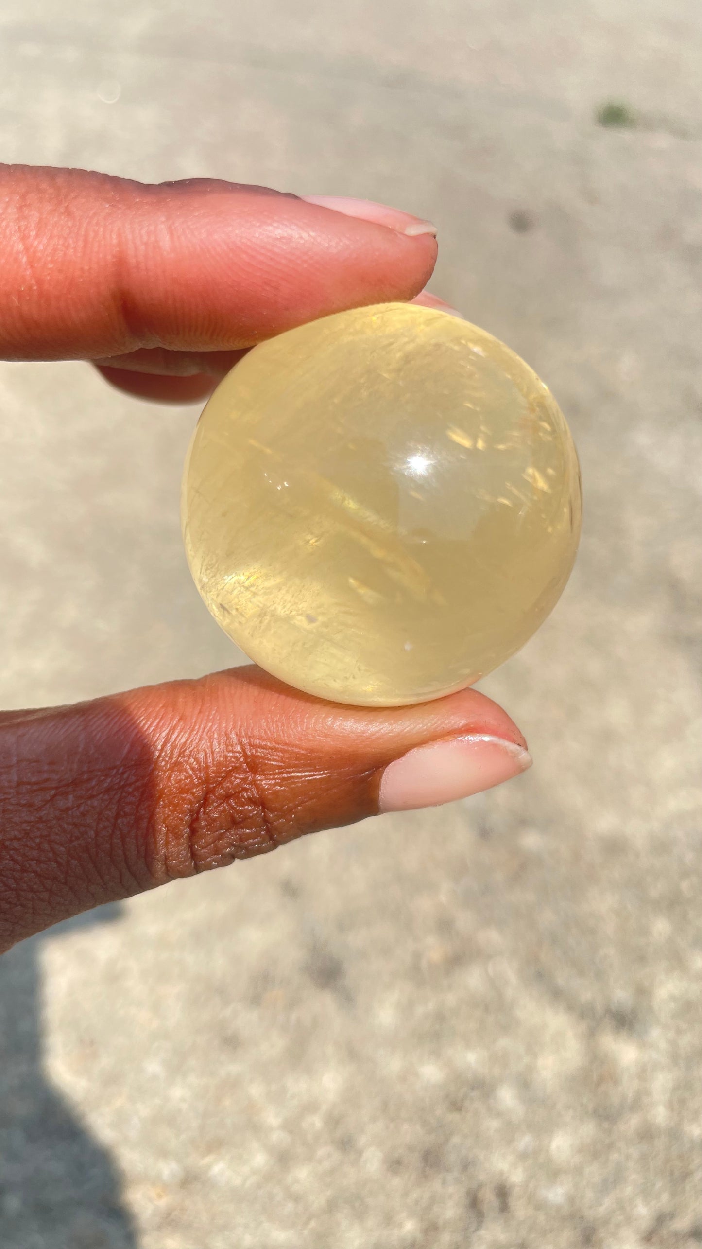 Honey Calcite Sphere