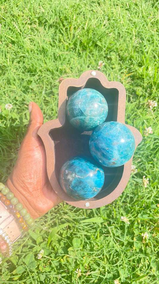 Blue Apatite Sphere