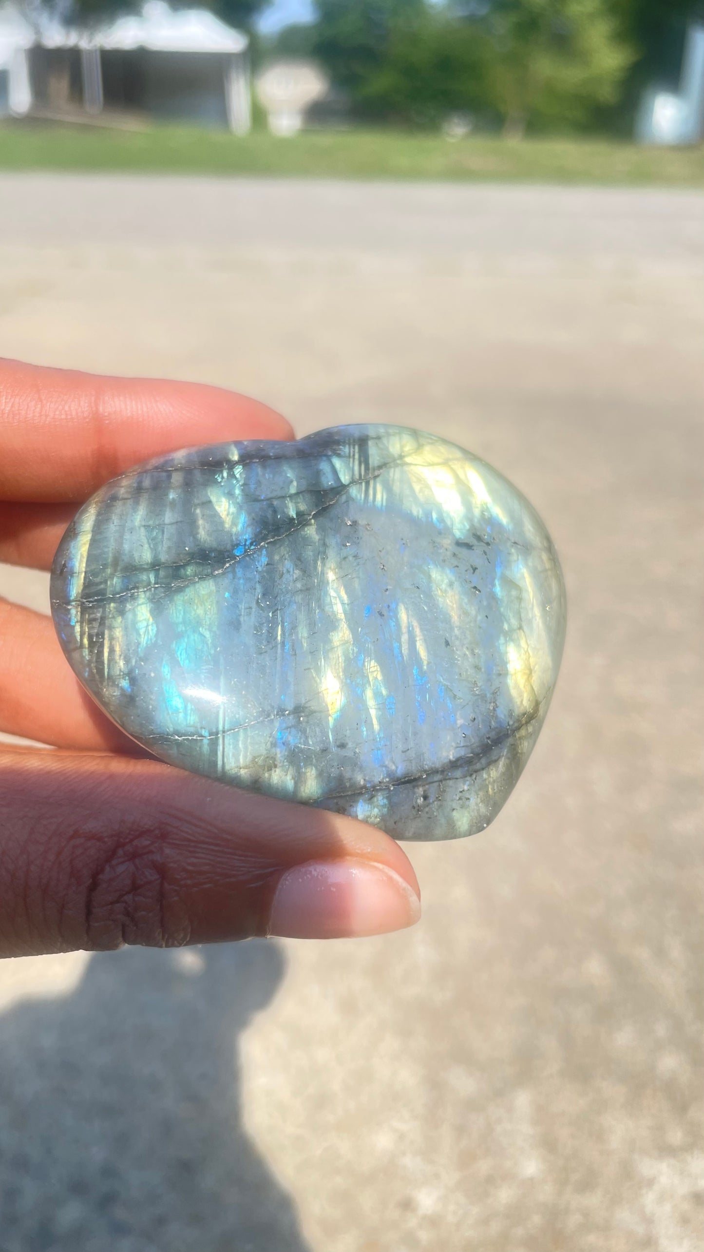 Labradorite Heart