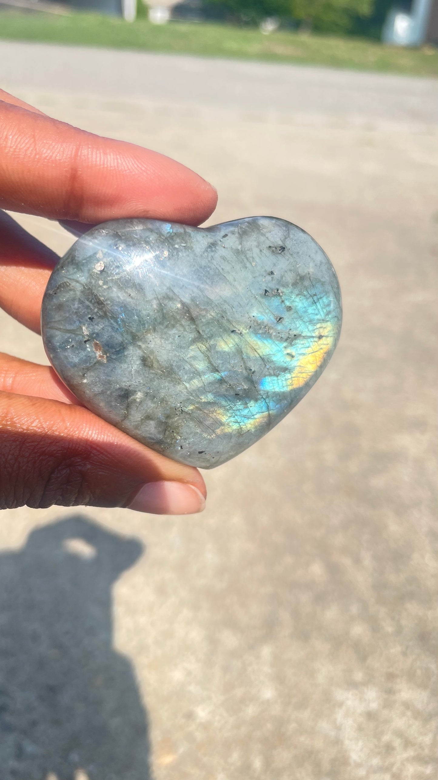 Labradorite Heart