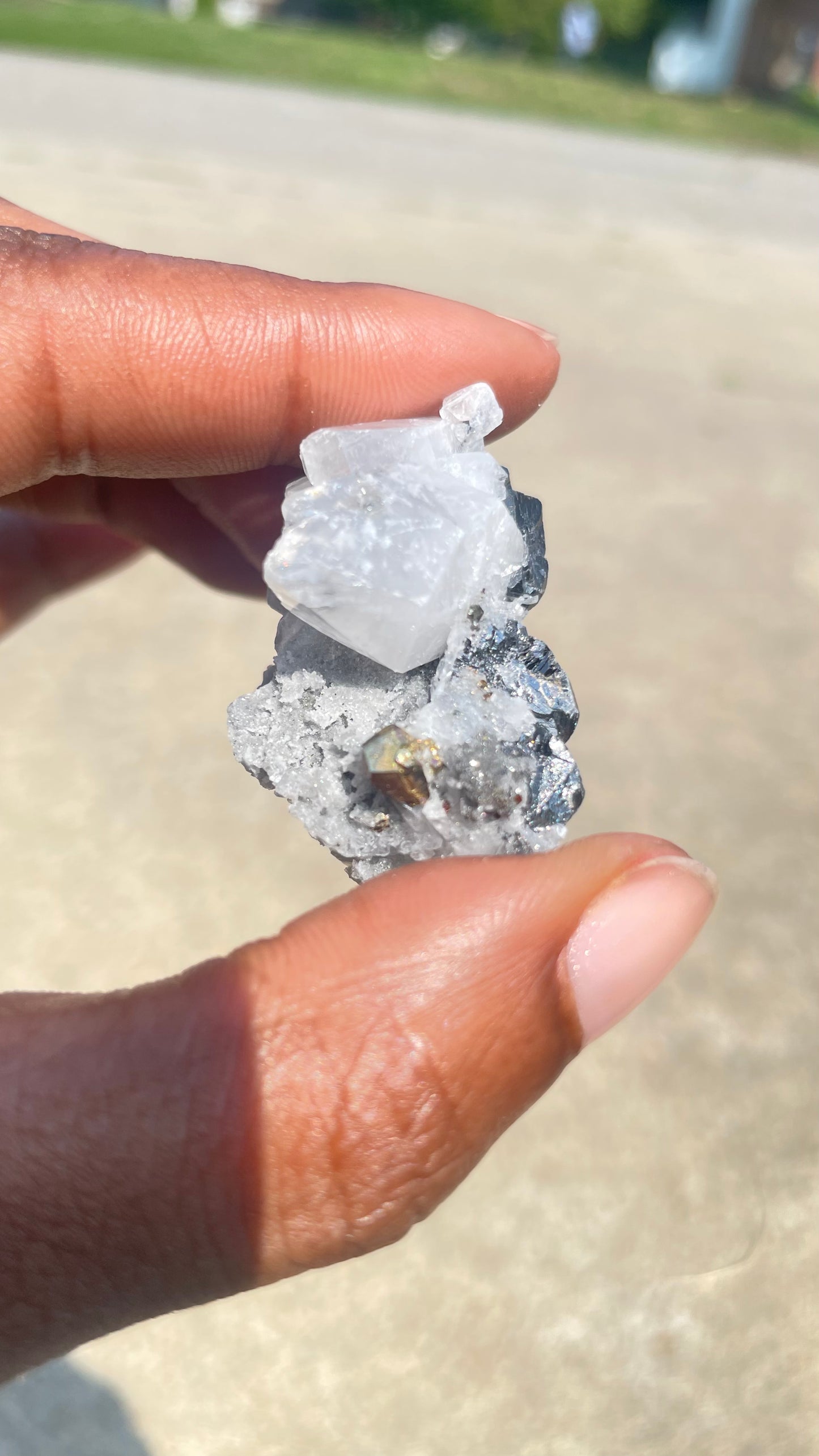 Chrysanthemum Quartz with Pyrite and Black Tourmaline