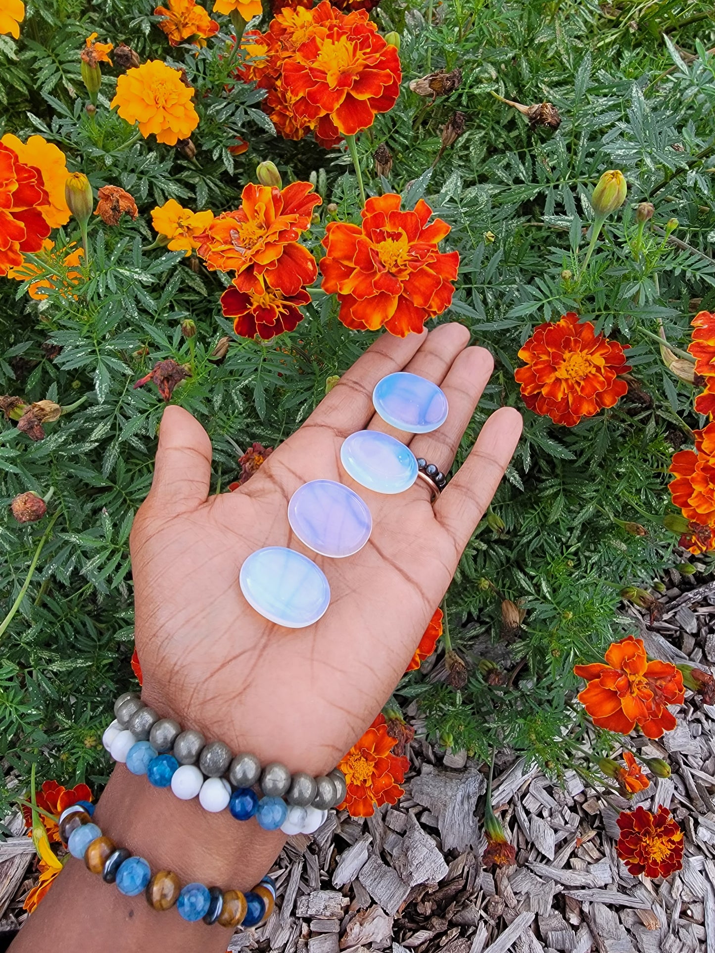 Opalite Mini Palm Stone