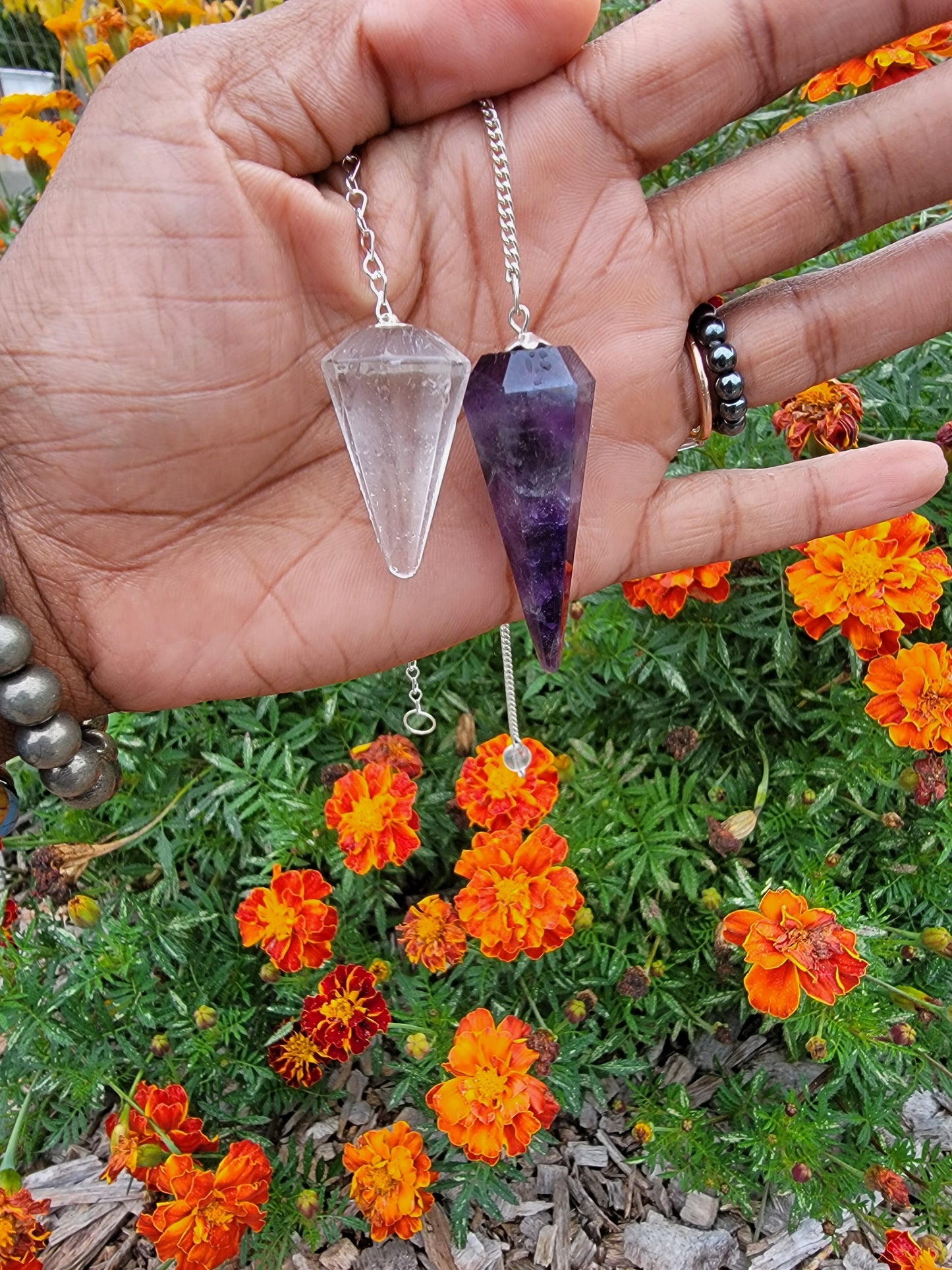 Clear Quartz Pendulum