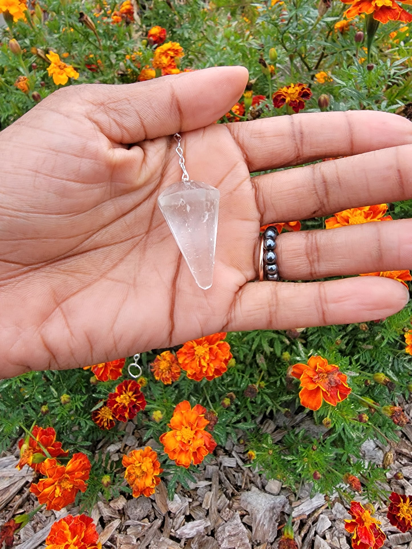 Clear Quartz Pendulum