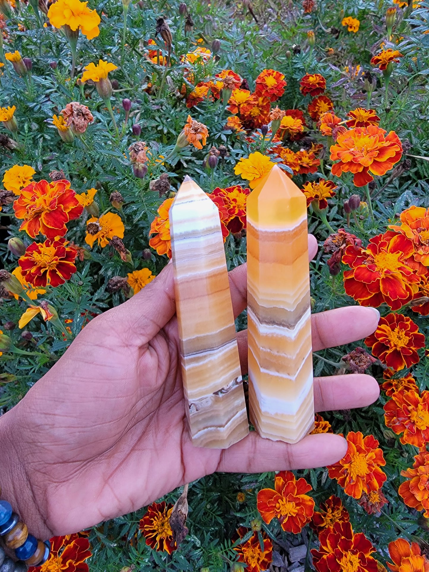 Orange Calcite Obelisk