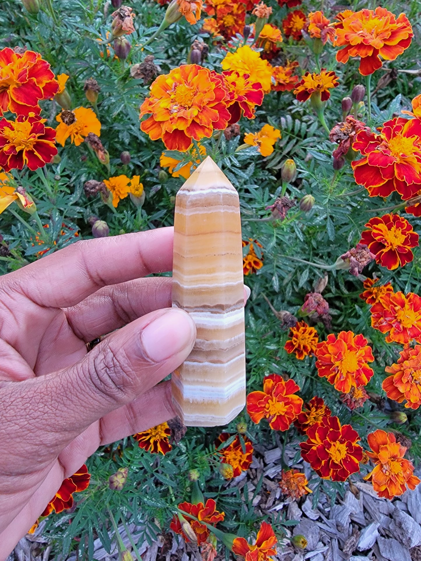 Orange Calcite Obelisk