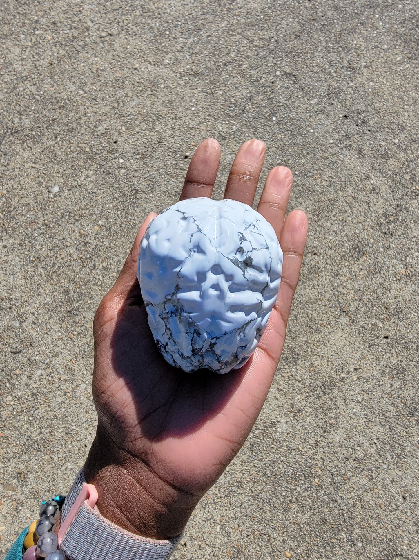 White Howlite Crystal Brain