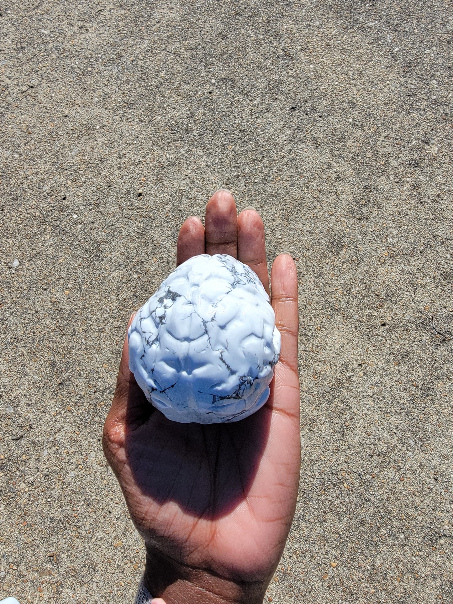 White Howlite Crystal Brain