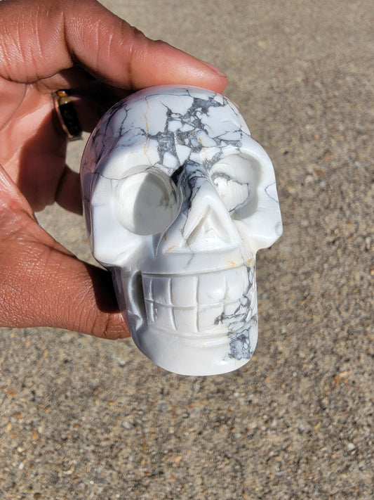 White Howlite Skull