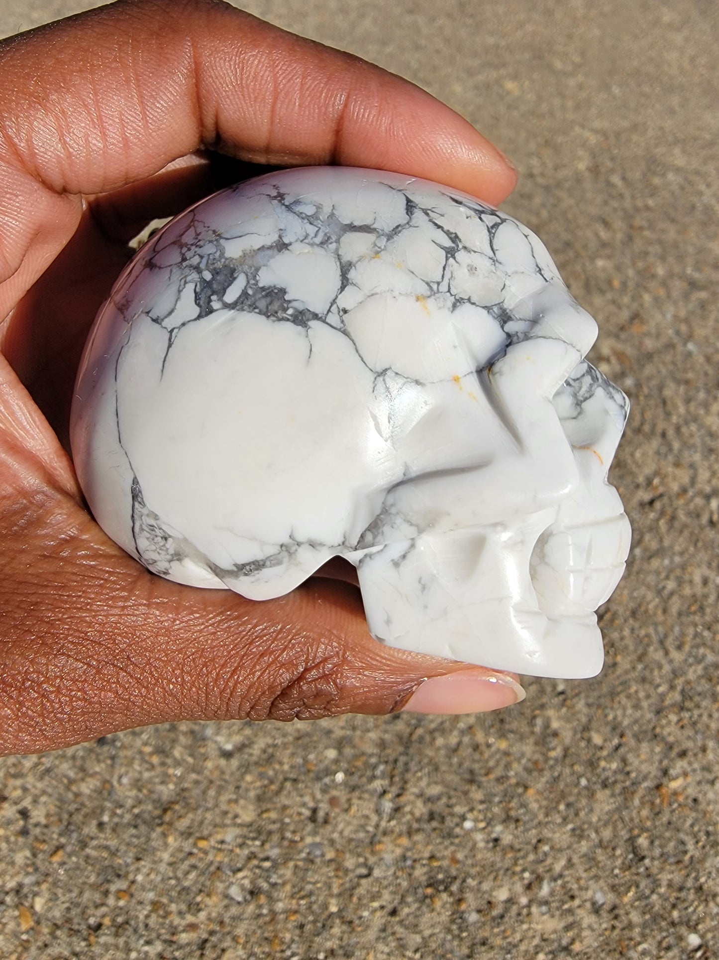 White Howlite Skull