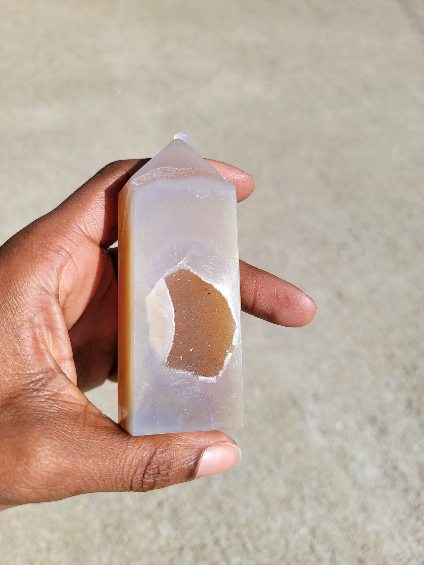 Druzy Agate Pillar