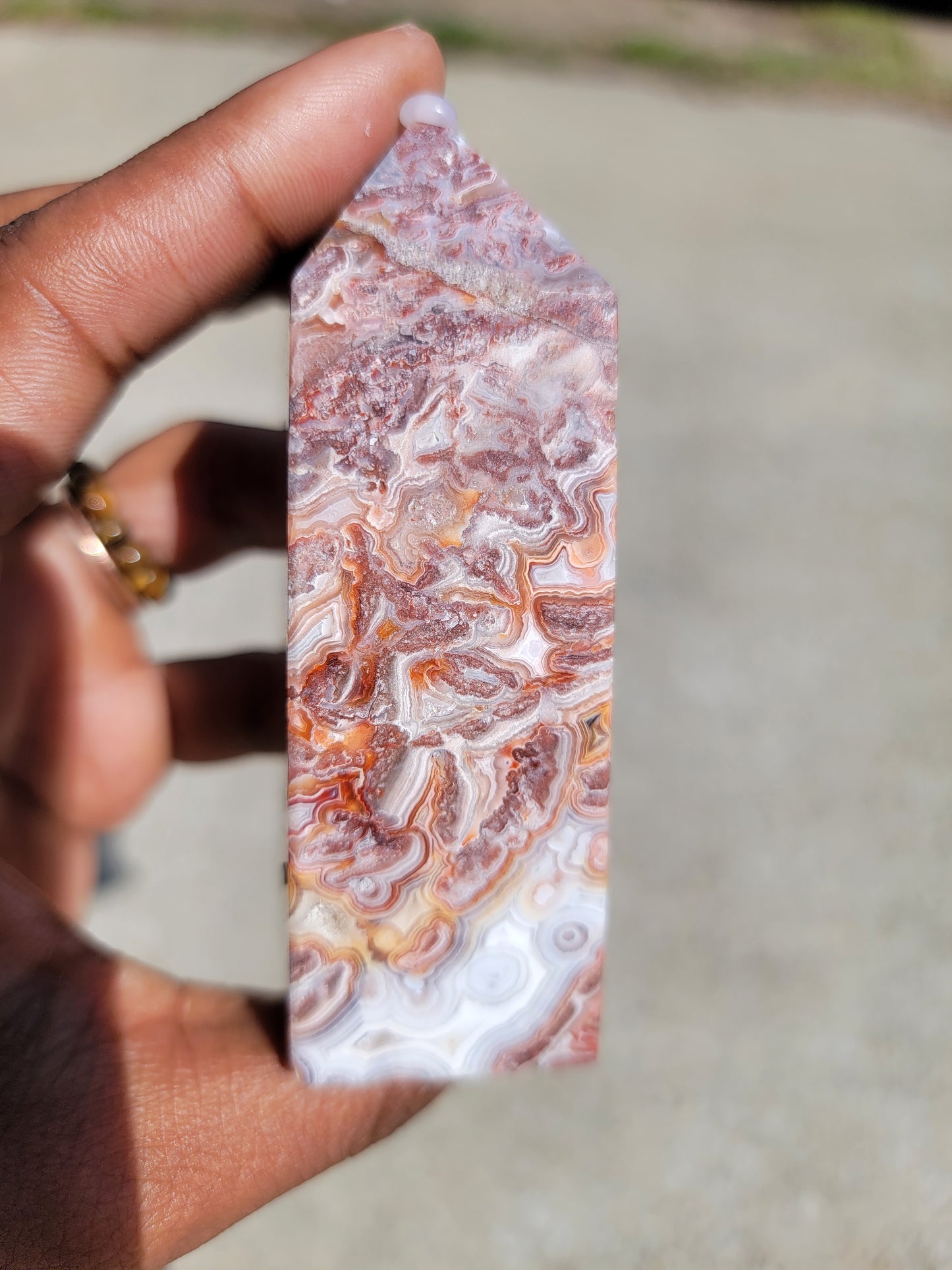 Mexican Lace Agate Pillar B